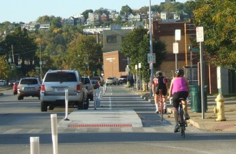 The Central Parkway Protected Bike Lane